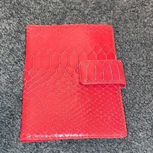 Pink Leather Passport Case